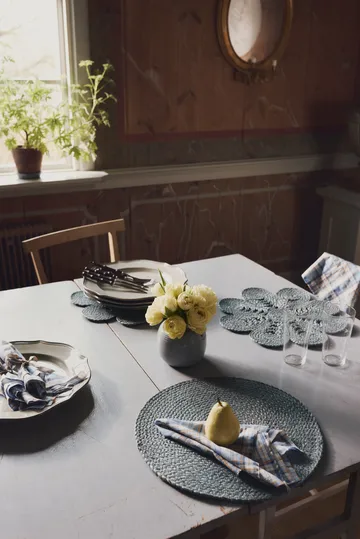 Elin dækkeserviet oval - Horizon blue - Dixie