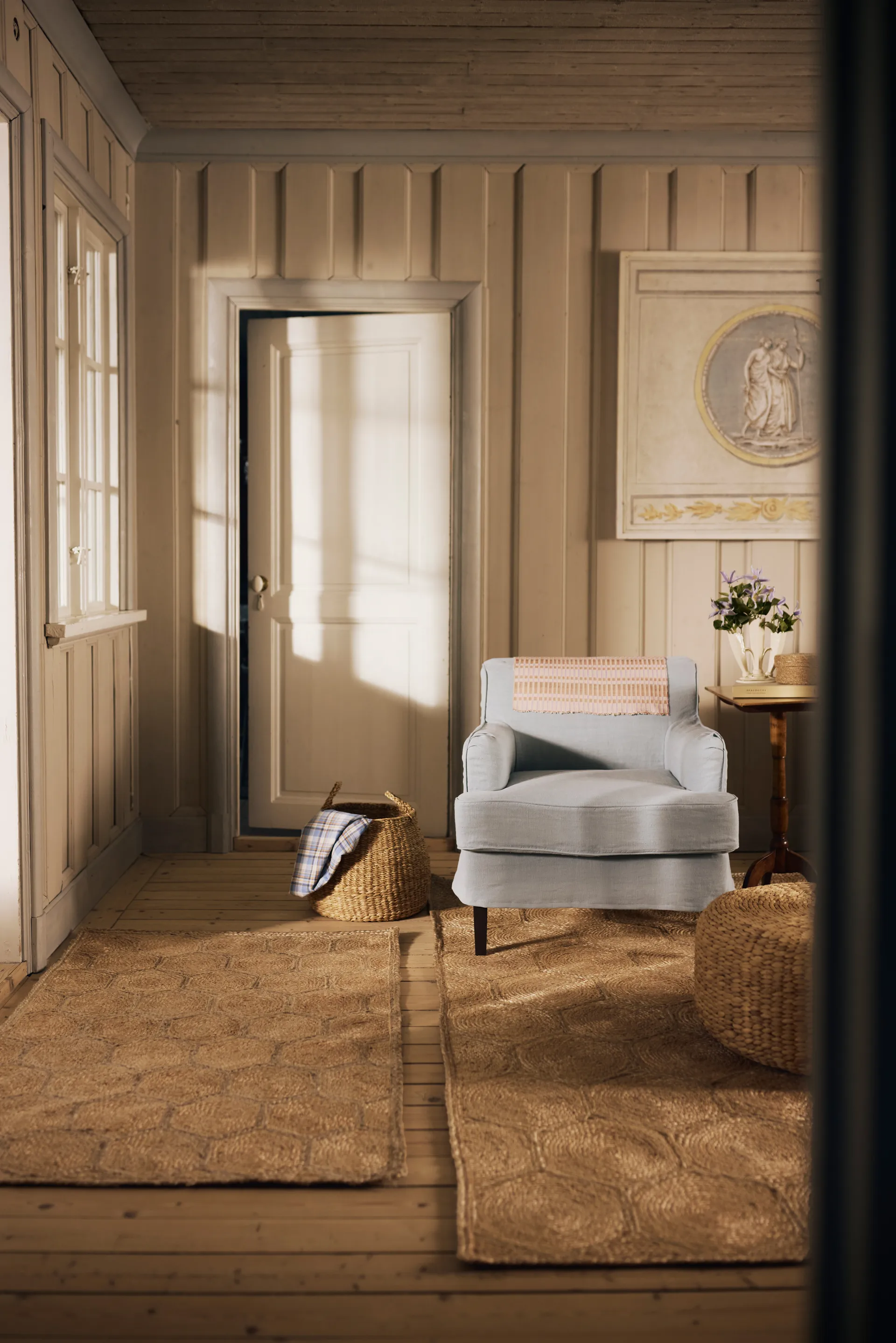 Elin tæppe, Honey comb natural, 90x150 cm Dixie