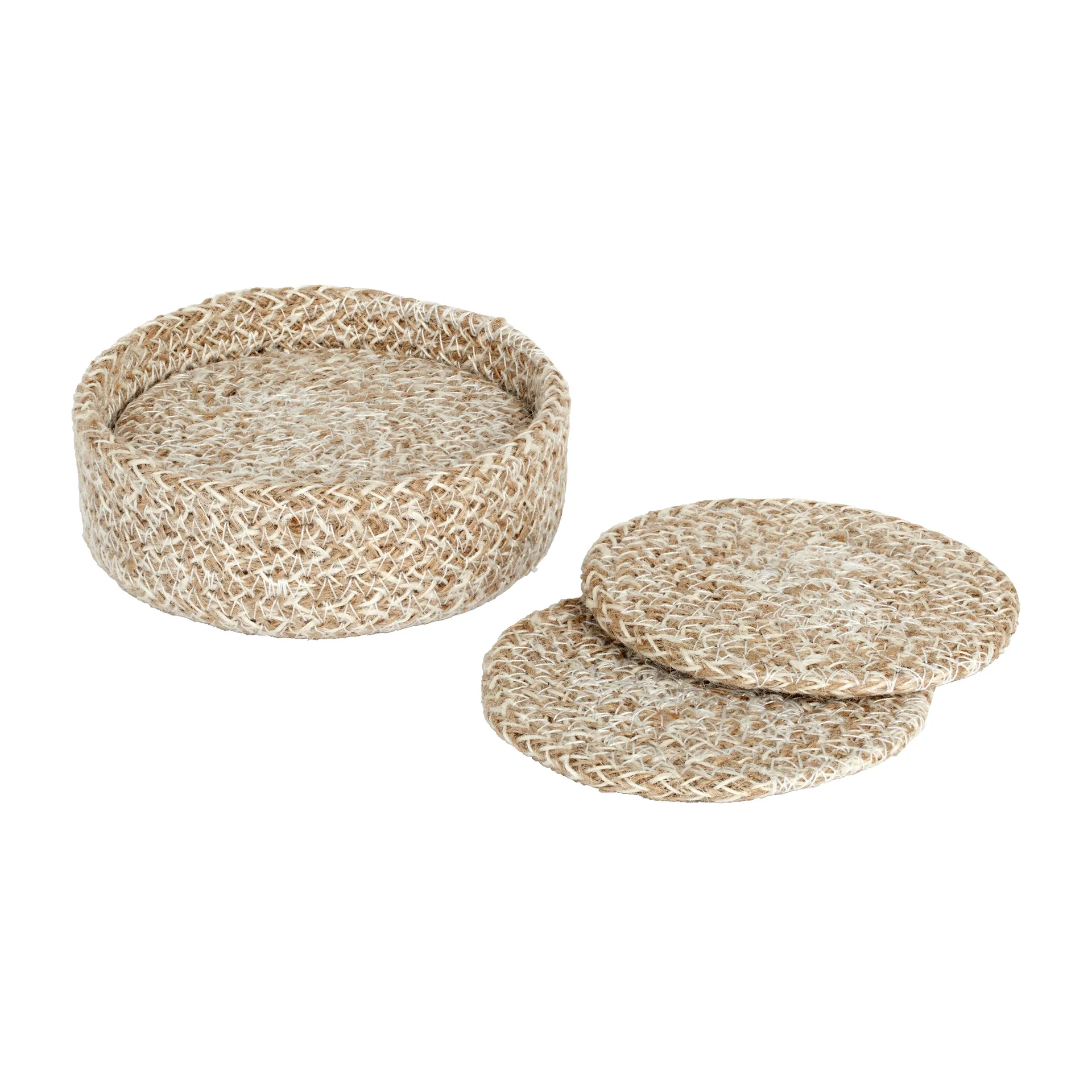 Ella glasbrikker Ø10,5 cm 6-pak, Beige Dixie