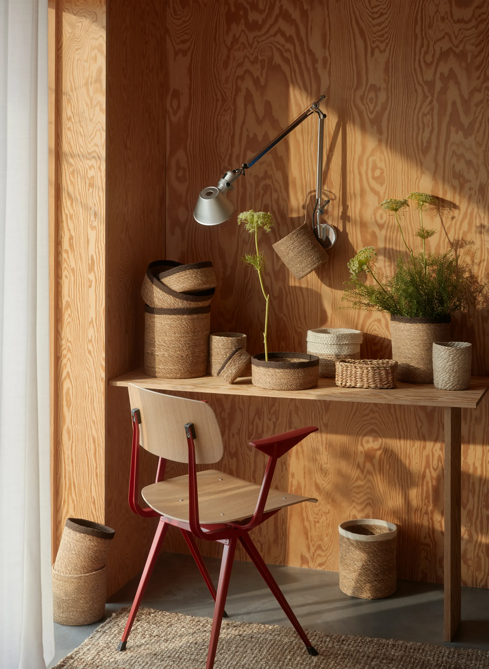 Emil brødkurv 3 stk, Natur/Brun Dixie