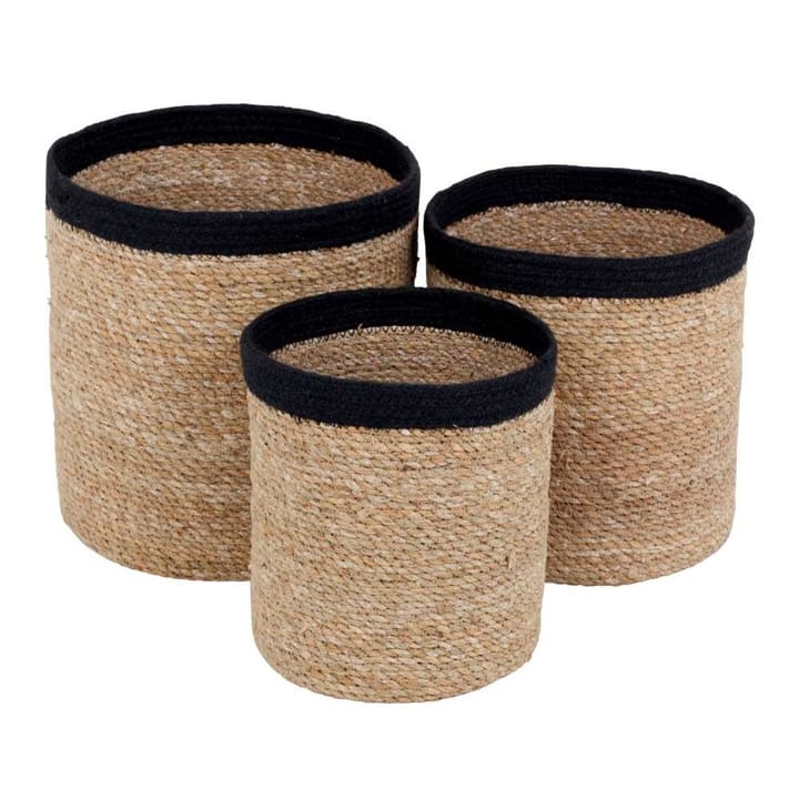 Emil kurv søgræs cylinder stor 3 stk - Sort - Dixie