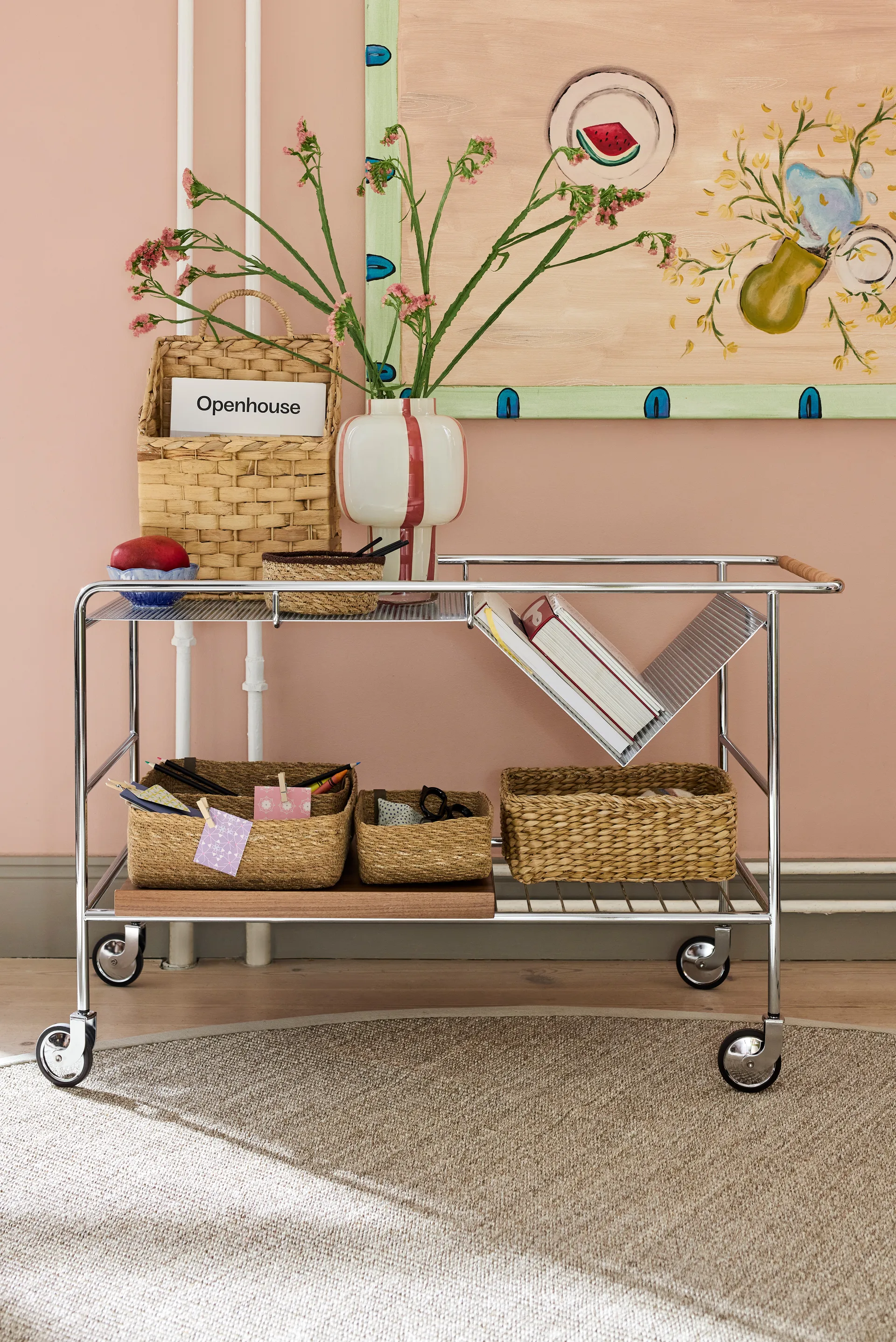 Esther opbevaringskurve 3 dele, Natural Dixie