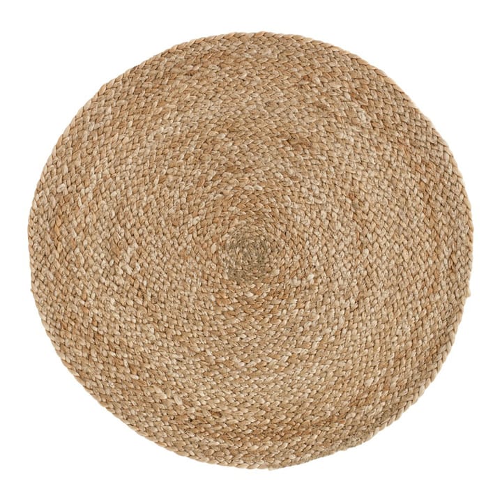 Jute Braided dækkeserviet Ø38 cm - Natur - Dixie