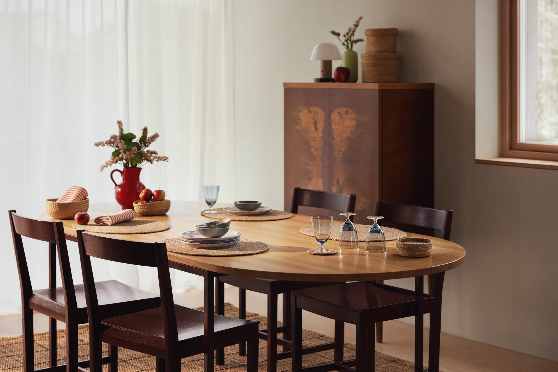 Jute Braided dækkeserviet Ø38 cm, Natur Dixie