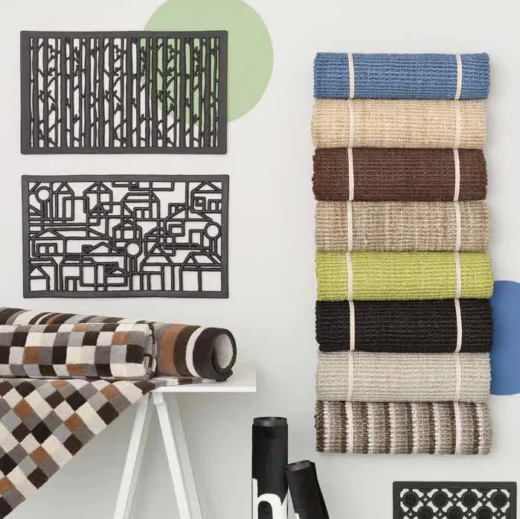 Jute dørmåtte sort, 70 x 120 cm Dixie