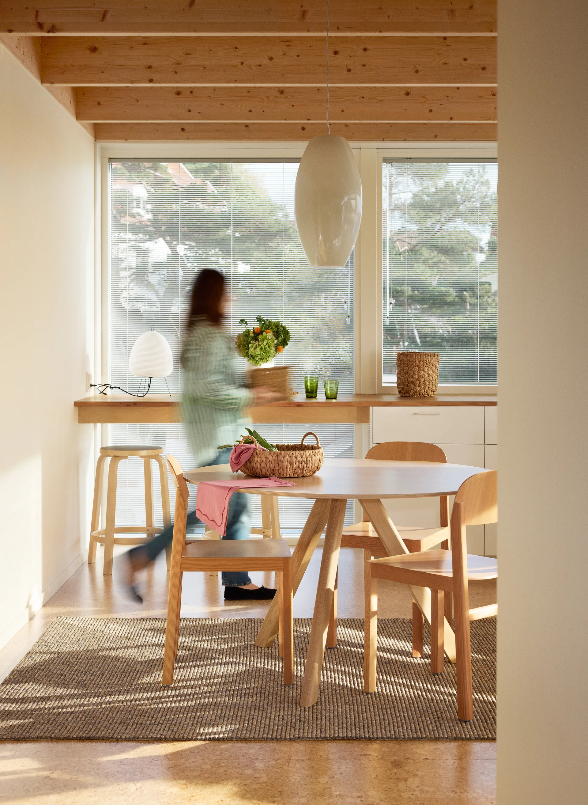 Lily kurv med håndtag 2 dele, Natural Dixie