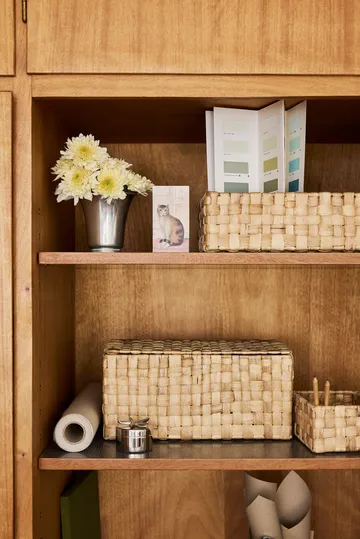 Lily opbevaringsæske med låg panama 2 dele - Natural - Dixie