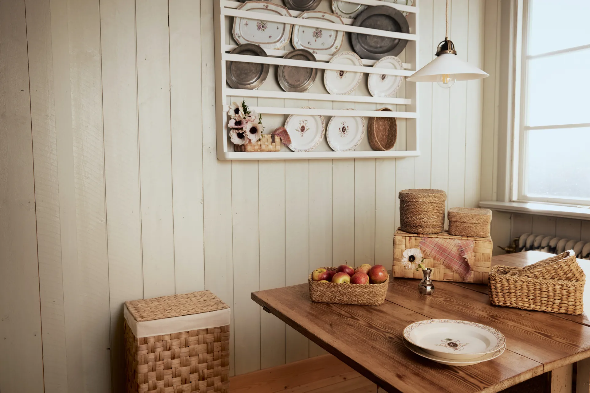 Lily opbevaringsæske med låg panama 2 dele, Natural Dixie