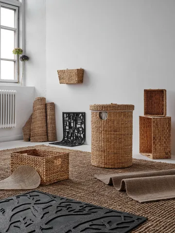 Lily vasketøjskurv rund 2 dele - Natural - Dixie