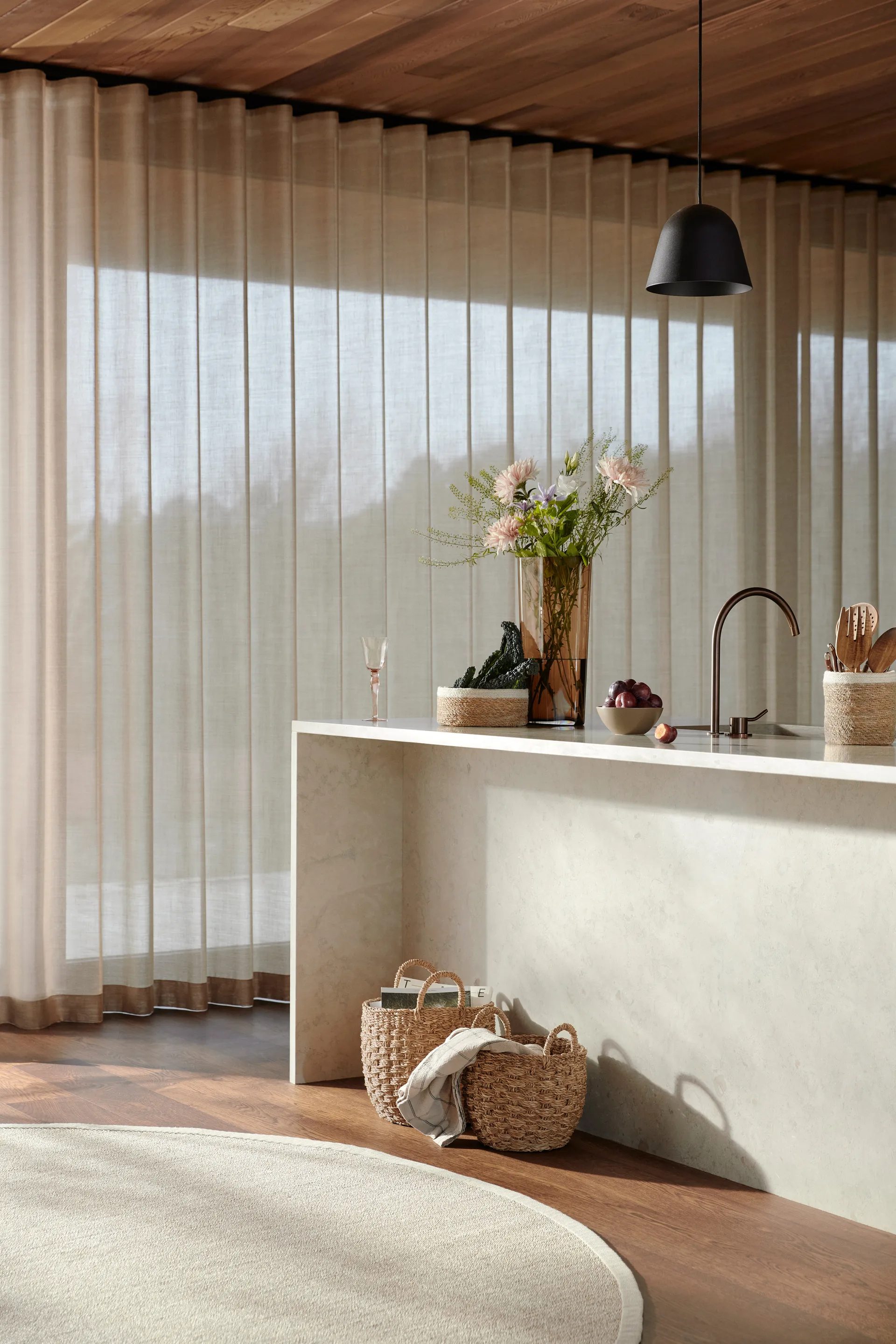 Sisal tæppe rund marble, Ø150 cm Dixie