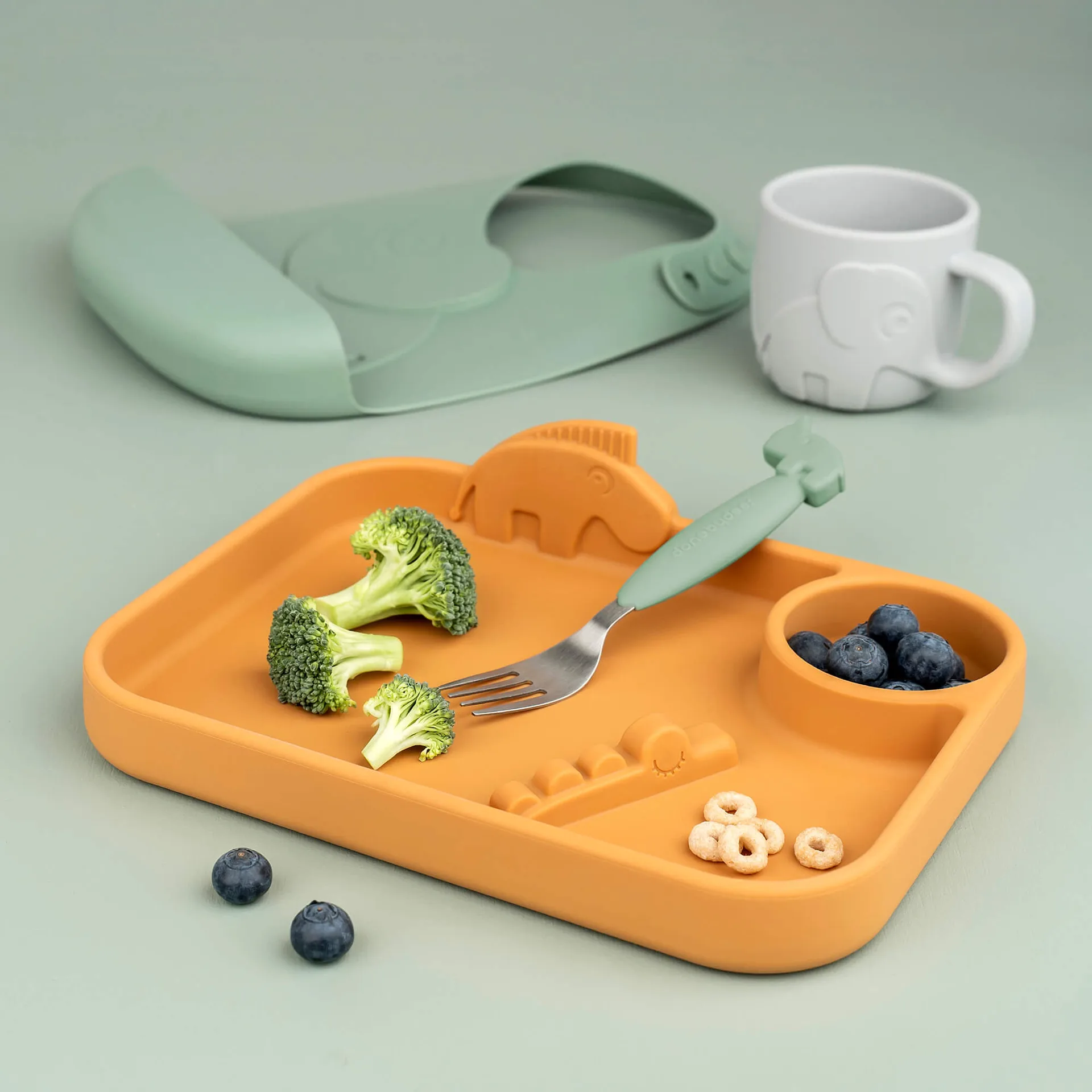 Deer Friends Easy-grip bestiksæt 3 dele, Green Done by deer