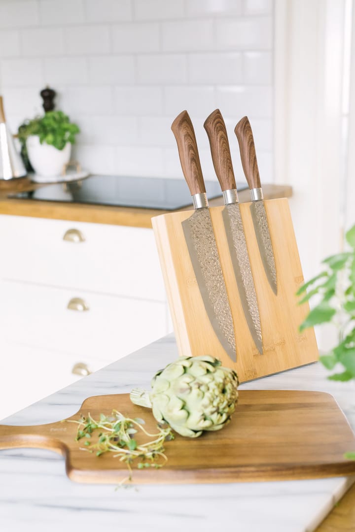 Akira knivsæt i rustfrit stål 3 knive, Brun Dorre