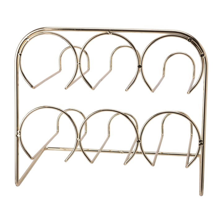 Beda vinreol 6 flasker 29 cm, Messing Dorre
