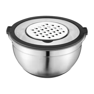 Betje skåle med rivejern 5 dele - Rustfrit stål - Dorre