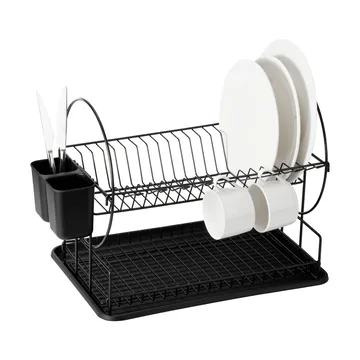 Disa opvaskestativ - 2 plan, sort - Dorre