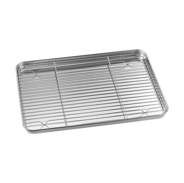 Gili gastroblech - Rustfrit stål, med rist, 40,5x28 cm cm - Dorre