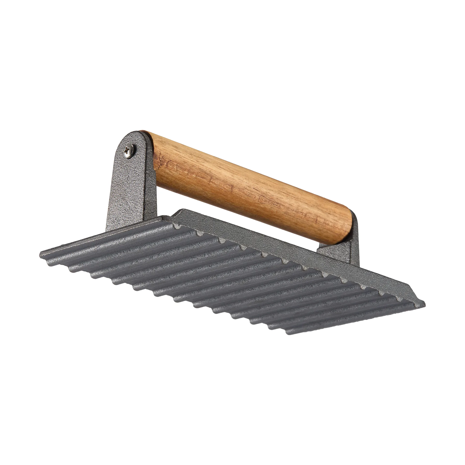 Griffin grillpresse/stekevægt, Støbejern, træhåndtag, 20x10 cm Dorre