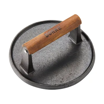 Hally hamburgerpres Ø17,7 cm - Støbejern-akacie - Dorre