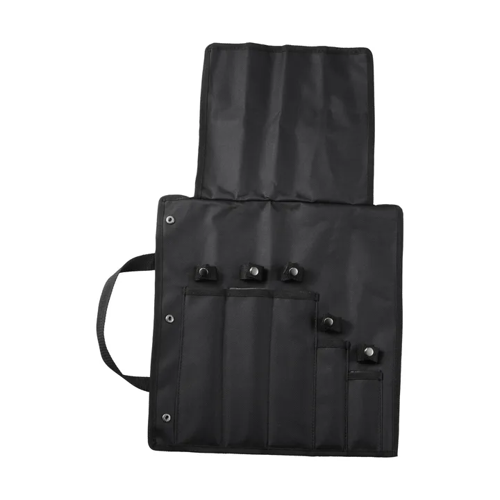 Kadi knivtaske - Sort nylon, 5 knivrum - Dorre