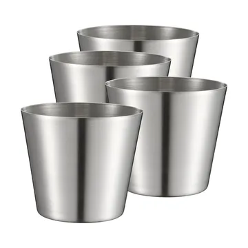 Peg pommes-/serveringskop - Rustfrit stål, 4-pak, Ø9,5 cm - Dorre