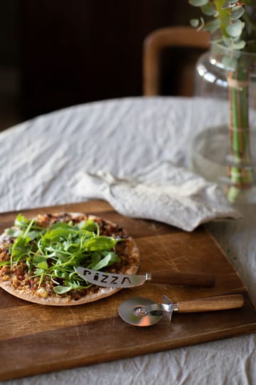 Pino pizzasæt kniv og pizzaskærer - Akacie/Rustfrit stål  - Dorre