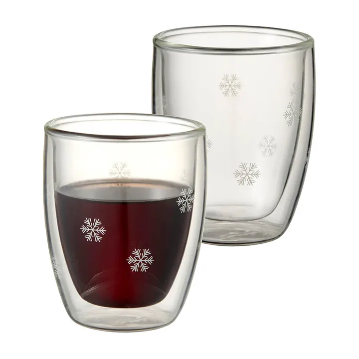 Snefnug dobbeltvægget glas 2-pak - 13 cl - Dorre