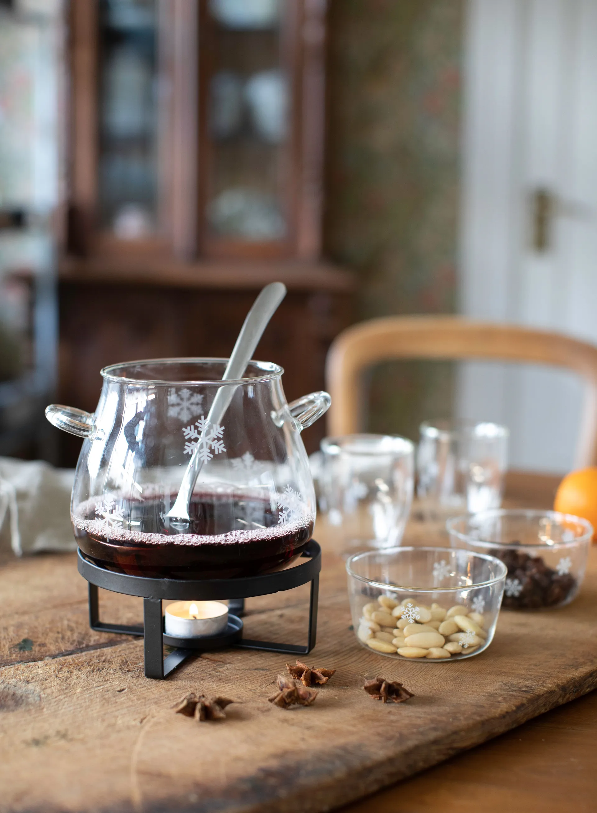 Snefnug gløgggryde 1,2 L, Glas Dorre