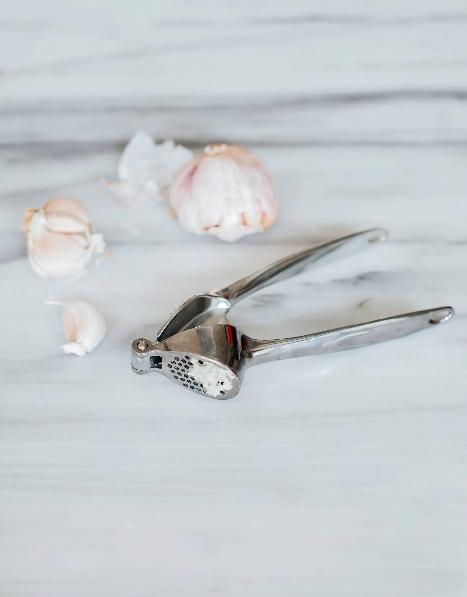 Via hvidløgspresser 18 cm, Zink Dorre