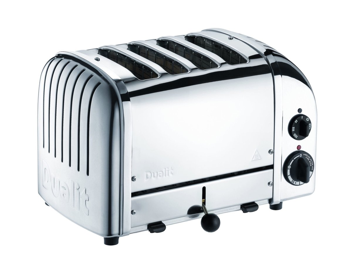 Dualit Brødrister Classic 4 Skiver Rustfri | Skandinavisk Design | Sølv