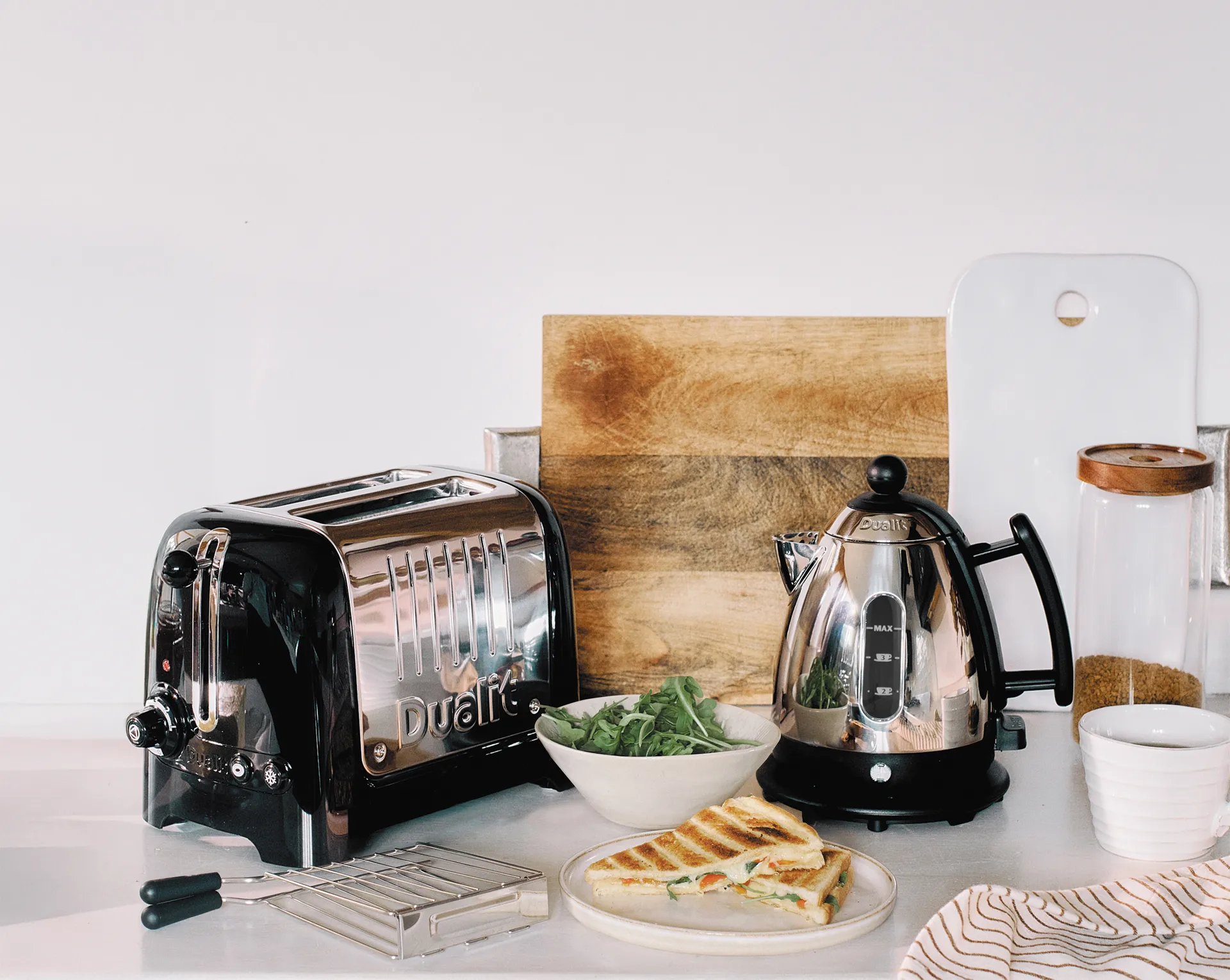 Dualit Lite vandkoger og brødrister 2 dele, Sort Dualit