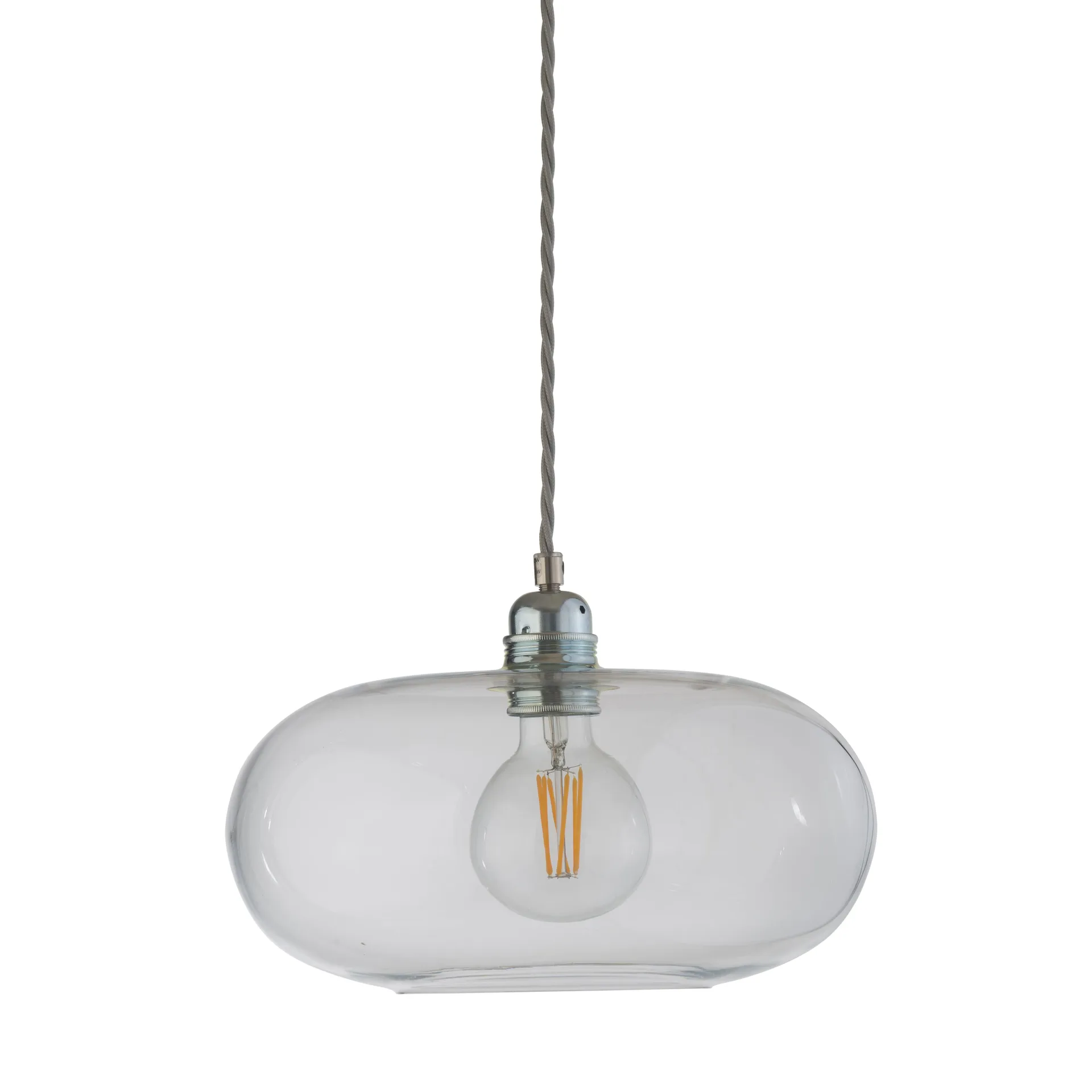 Horizon loftlampe Ø 29 cm, klar + guldfarvet ledning EBB & FLOW