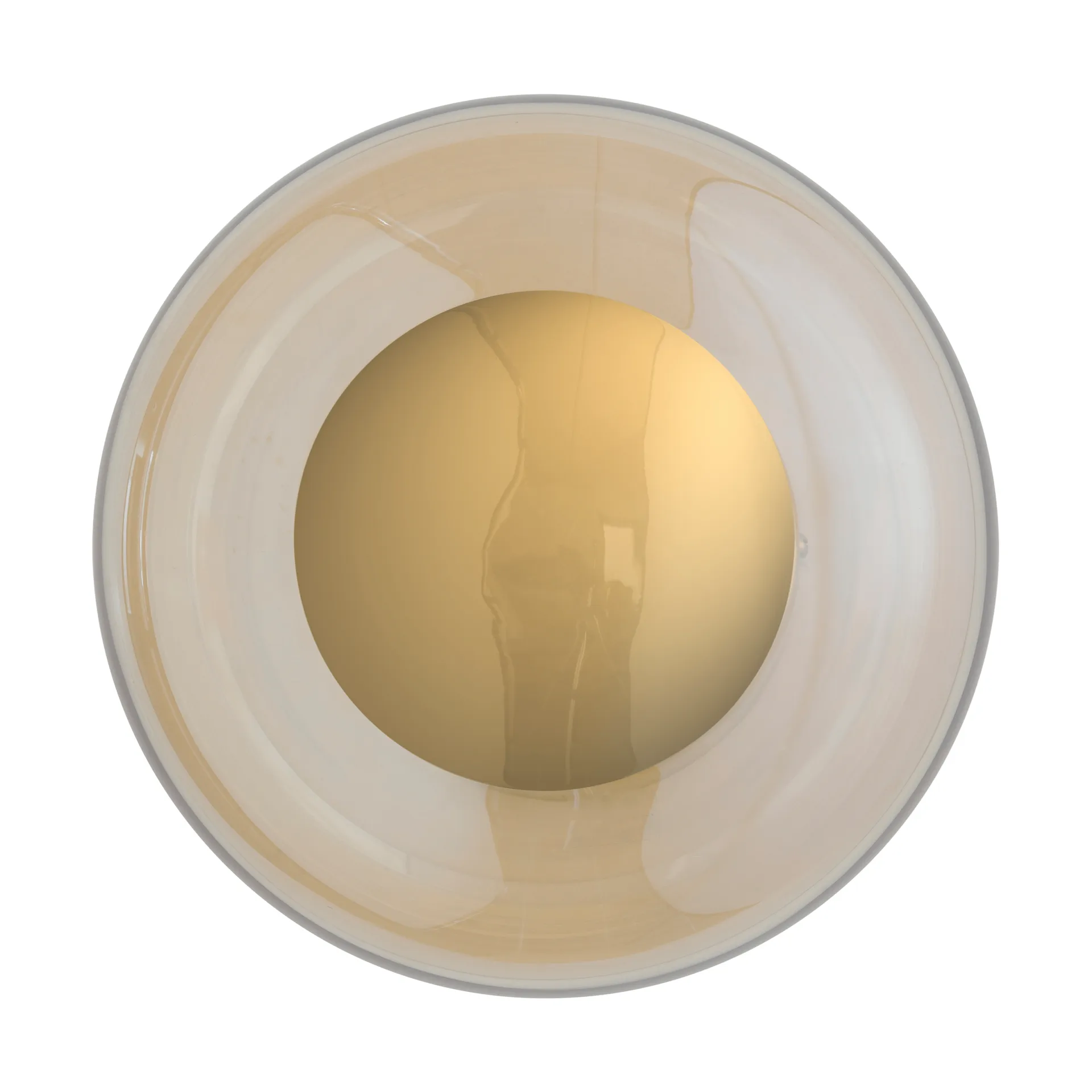 EBB & FLOW Horizon surface væglampe Golden smoke, Ø21 cm