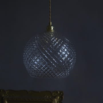 Rowan loftlampe Crystal Ø 22 cm - small + gold-coloured cord - EBB & FLOW