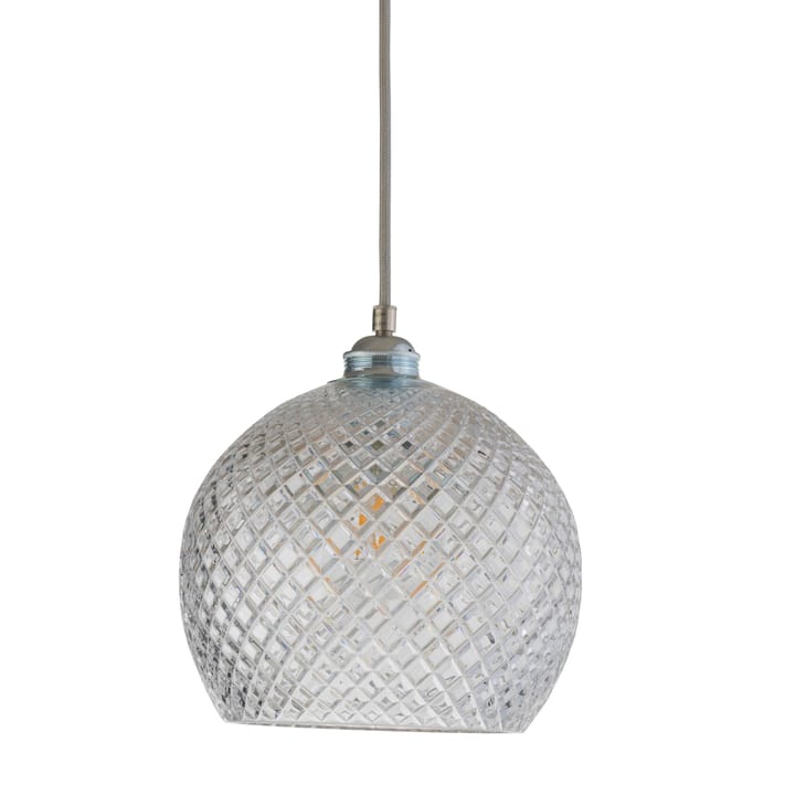 Rowan loftlampe Crystal Ø 22 cm - small + sølv- farvet snor ledning - EBB & FLOW