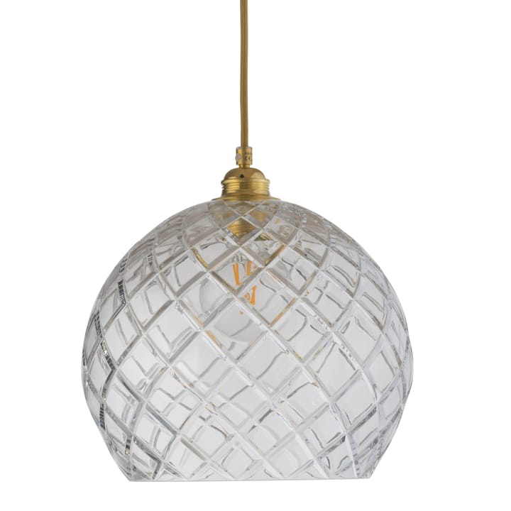 Rowan loftlampe krystal Ø 28 cm - medium + guld- favet ledning - EBB & FLOW