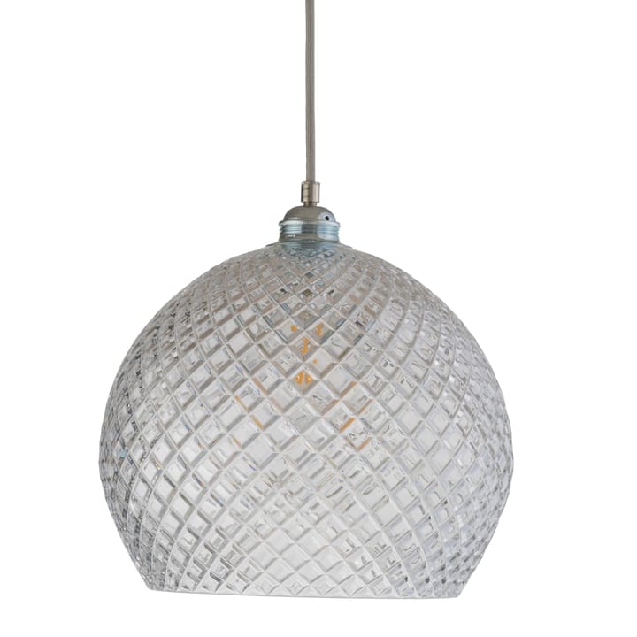 Rowan loftlampe krystal Ø 28 cm - small + sølv- farvet snor ledning - EBB & FLOW