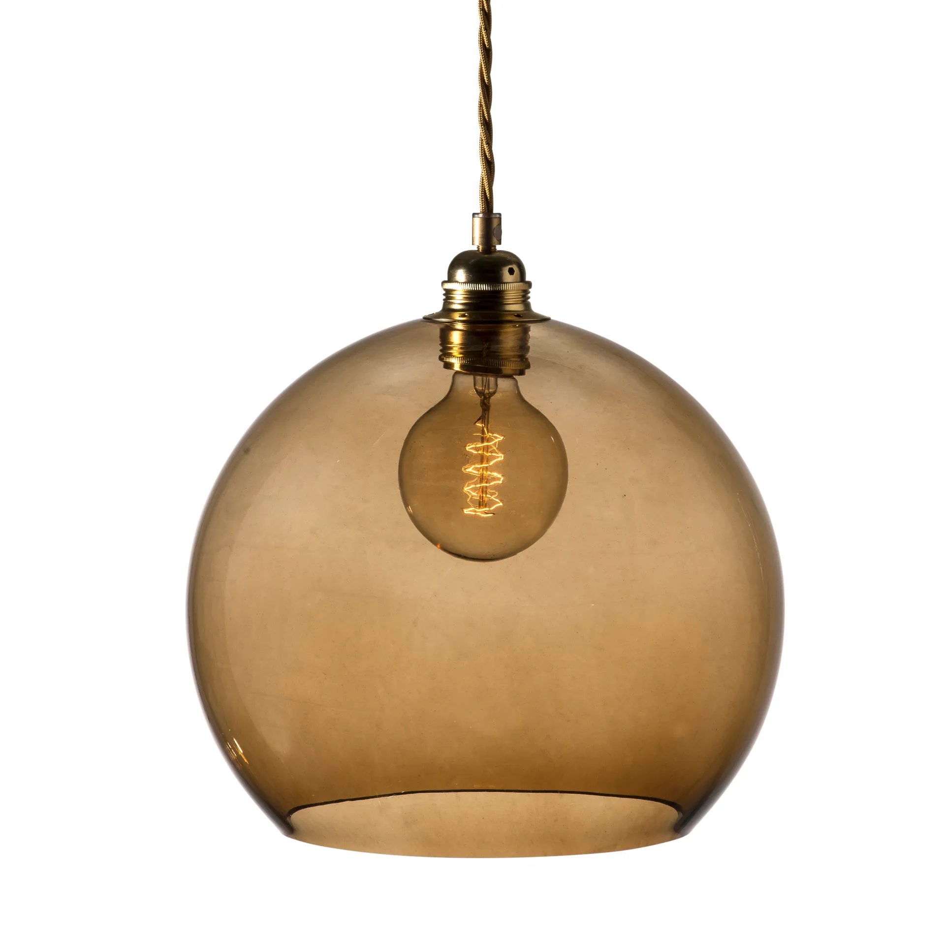 Rowan loftlampe L, Ø 28 cm, Chestnut brown EBB & FLOW