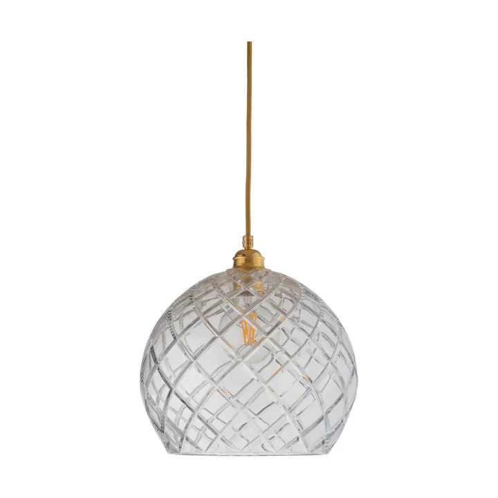 Rowan loftlampe L, Ø 28 cm - Crystal, large check - EBB & FLOW