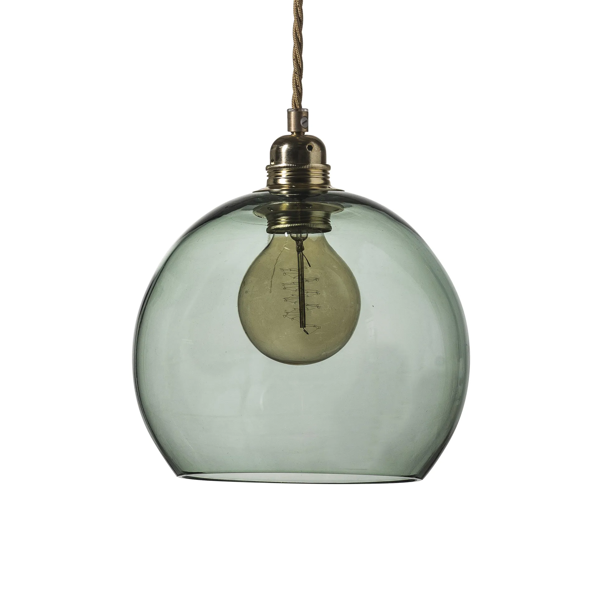 Rowan loftlampe M, Ø 22 cm, forest green EBB & FLOW