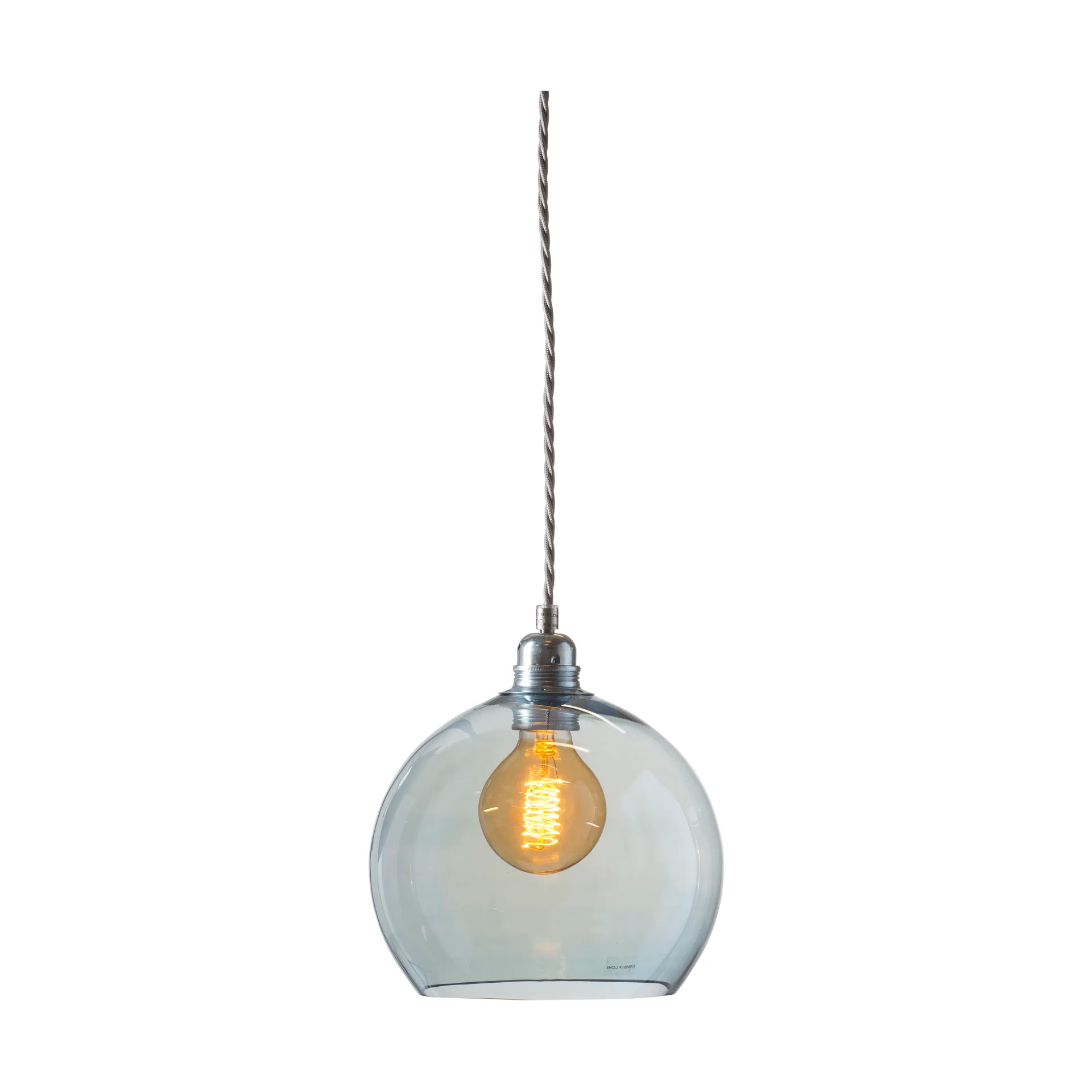 Rowan loftlampe M, Ø 22 cm, Topaz blue EBB & FLOW