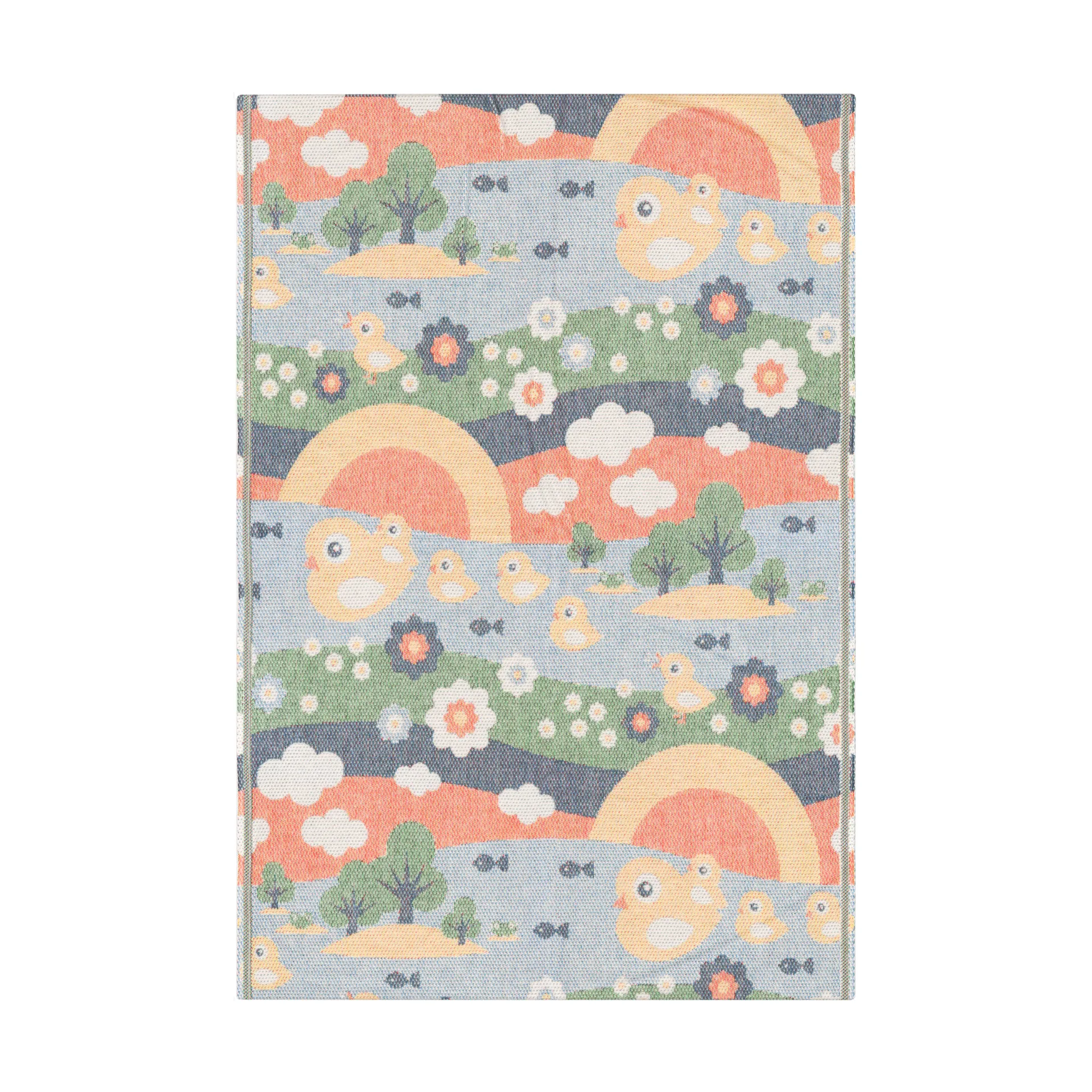 Ankdalen baby tæppe 72x105 cm, Flerfarvet Ekelund Linneväveri