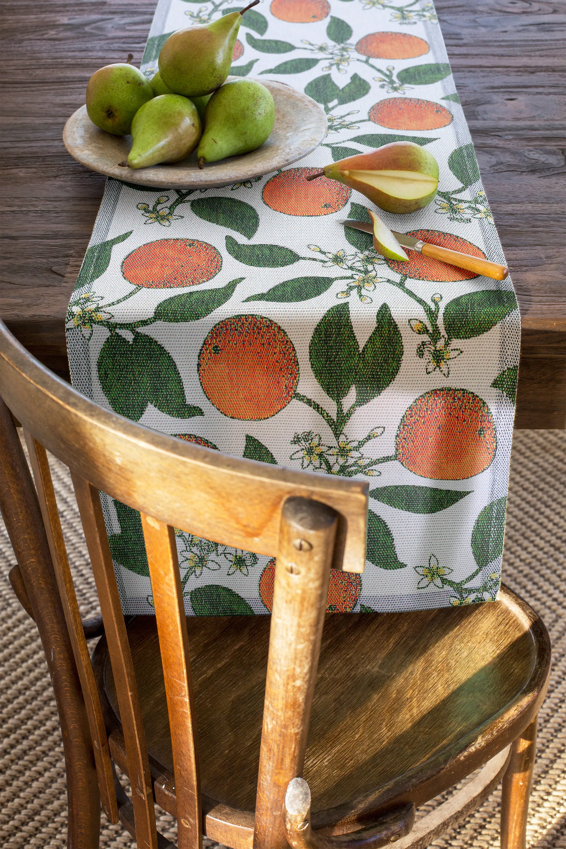Appelsiner løber, 35x120 cm Ekelund Linneväveri