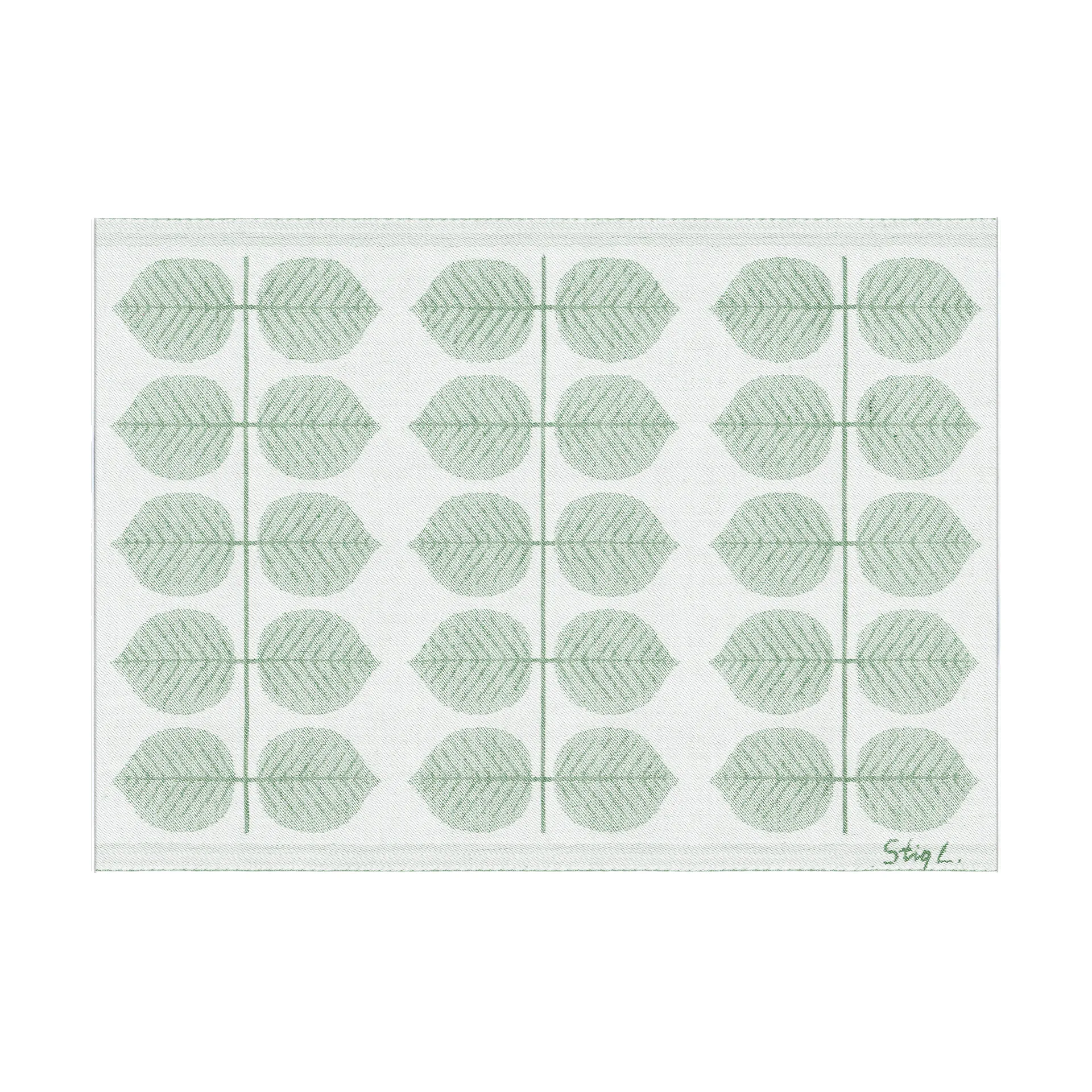 Berså dækkeserviet 35x48 cm, Grøn Ekelund Linneväveri