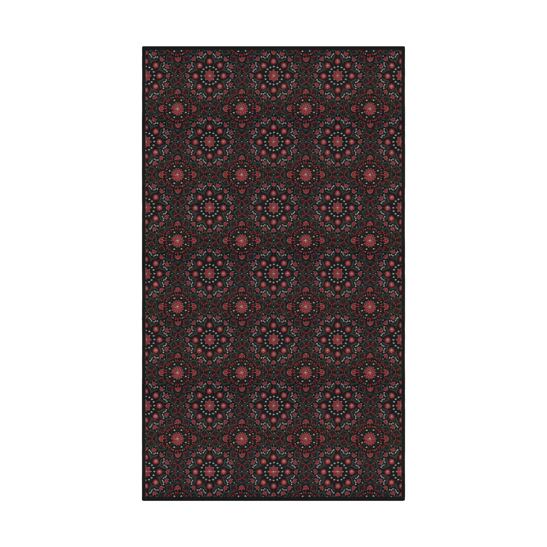 Bettys jul borddug 145x250 cm, Rød-sort Ekelund Linneväveri