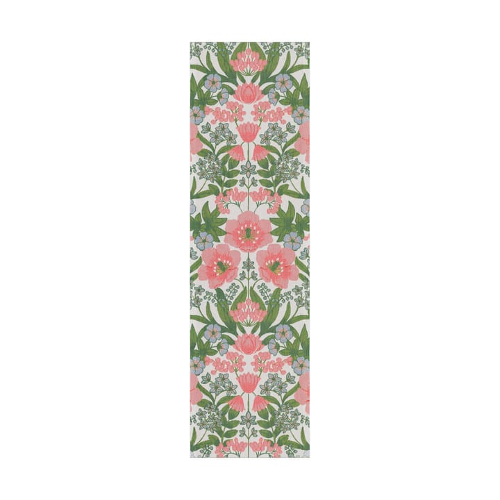 Bettys tulpaner bordløber 35x120 cm - Rosa-grøn - Ekelund Linneväveri