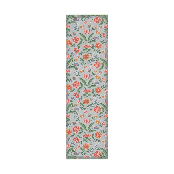Blomglänta bordløber 35x120 cm - Flerfarvet - Ekelund Linneväveri