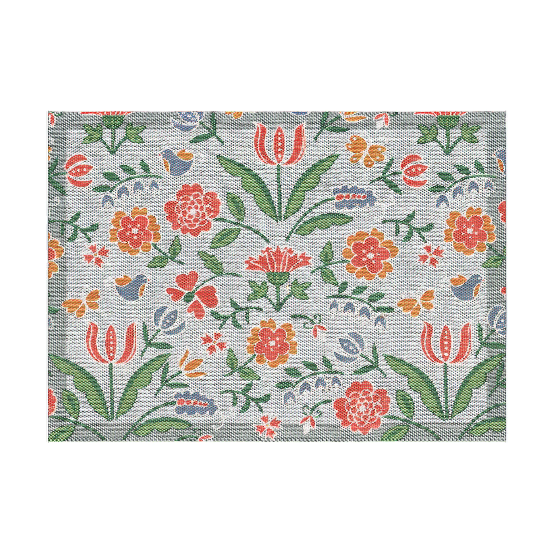 Blomglänta dækkeserviet 35x48 cm, Flerfarvet Ekelund Linneväveri