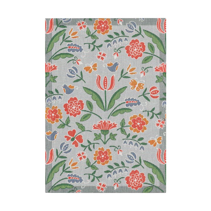 Blomglänta viskestykke 35x50 cm. - Flerfarvet - Ekelund Linneväveri