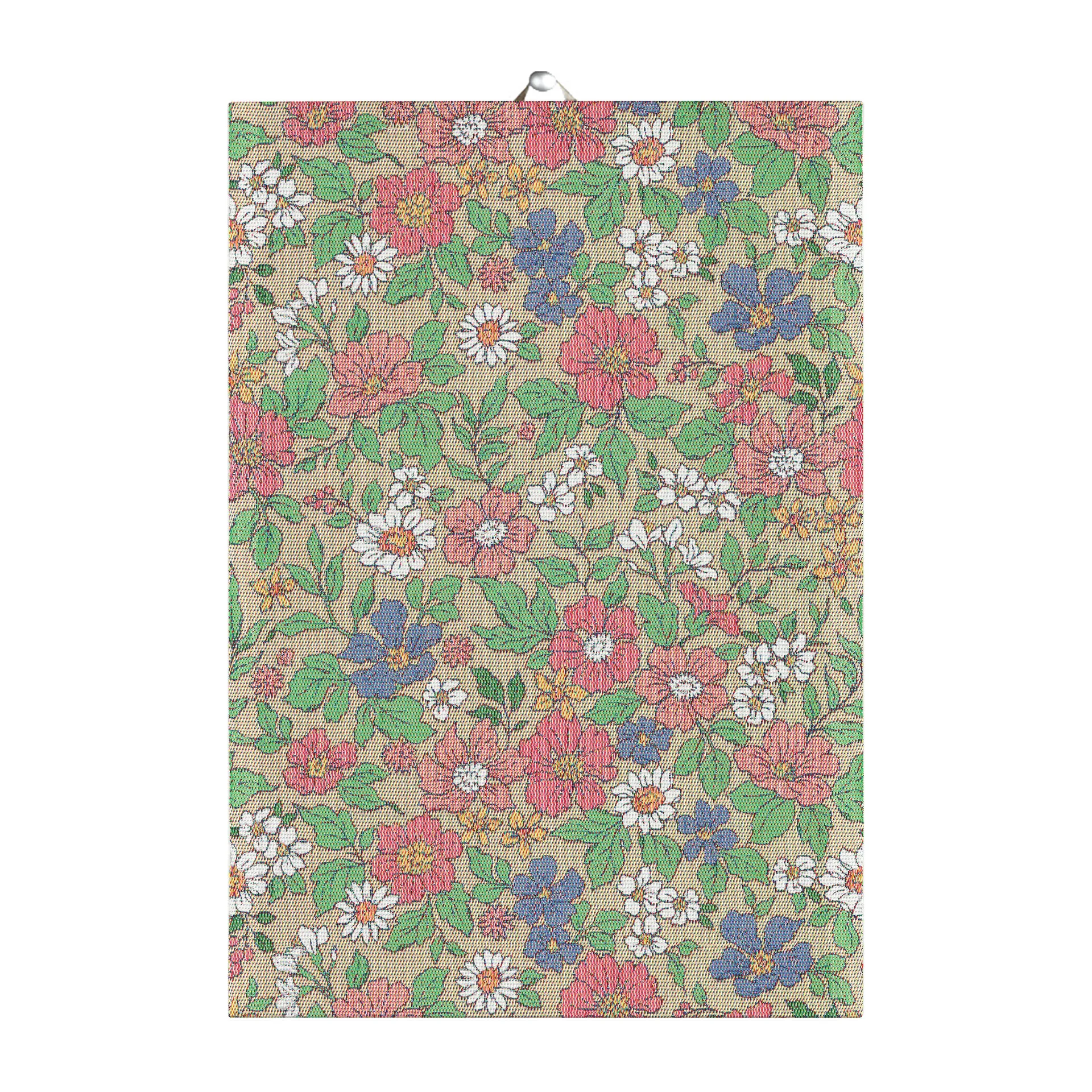 Blomstereng viskestykke, 35x50 cm Ekelund Linneväveri