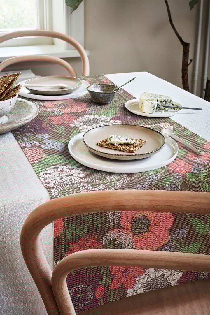 Blomsterfång bordløber 35x140 cm, Multi Ekelund Linneväveri